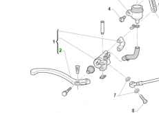 Hebelstück Brembo, kurz für PR 19/16 mit 18 mm Anlenkung