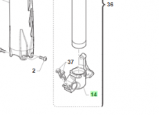 Gabelfuss links KYB 48 (PR 100 SMR) # F72490.