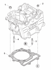 Zylinderkopfdichtung 450 F und Fi, # F05845`
