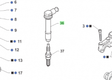 Zündkerzenstecker 250/300 4T Twin ab 2018, # F21436`