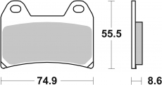Bremsbeläge SBS 706RST Brembo 2 Pin