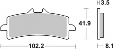 Bremsbeläge SBS 841RST Brembo M50 Sattel