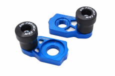 SM Project Achse Blöcke mit integriert Sturzpads (25mm achse) TM moto – Blau