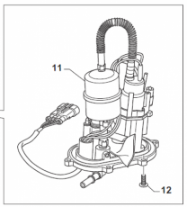 Benzinpumpeneinheit ab mod 2015, mit Sensor für Benzinkontrollanzeige,, # F08197.1`
