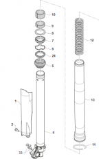 Kayaba Gabelrohr, Innenrohr 48mm