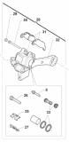 Sicherungsblech für Bremsklötze Bremssattel hinten Nissin , # 69309`