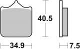 Bremsbeläge SBS 762RST Brembo 4 Einzelbeläge