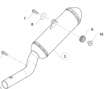 Schalldaempfer 250/300 4T MX MY25 bis. # 27279`
